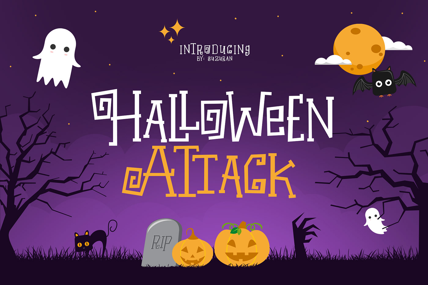 Ejemplo de fuente Halloween Attack Regular